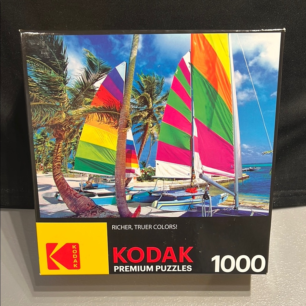 Kodak Premium Boats in Port Kouloura Corfu, Greece 1000 Pc puzzle SALE 🔴3/$25!